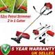52cc 2in1 Petrol Grass Strimmer Trimmer Brush Cutter Garden Tool 5 Year Warranty