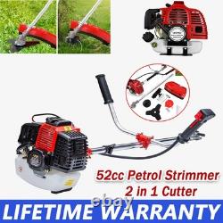 52cc 2in1 Petrol Grass Strimmer Trimmer Brush Cutter Garden Tool 5 YEAR WARRANTY