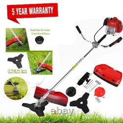 52cc 2in1 Petrol Grass Trimmer Strimmer Garden Cutter Grass Line Tool