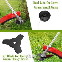 52cc 2in1 Petrol Strimmer Grass Line Trimmer Weed Brush Cutter Multi Garden Tool