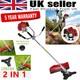 52cc 2in1 Petrol Strimmer Grass Line Trimmer Weed Brush Cutter Garden Tool Uk