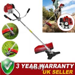 52cc 2in1 Petrol Strimmer grass line trimmer weed Brush Cutter Garden Tool UK