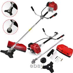 52cc 2in1 Petrol Strimmer grass line trimmer weed Brush Cutter Garden Tool UK