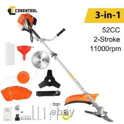 52cc 3-in-1 Petrol Strimmer Garden Brush Cutter Grass Line Trimmer 2-Stroke 2026