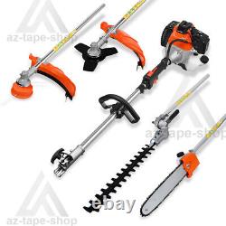 52cc 4-in-1 Hedge Trimmer Tool Petrol Strimmer Brush Cutter Garden Chainsaw Kit