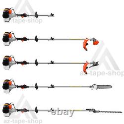 52cc 4-in-1 Hedge Trimmer Tool Petrol Strimmer Brush Cutter Garden Chainsaw Kit