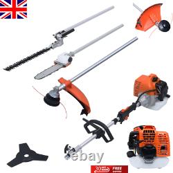 52cc 4-in-1 Multi Garden Petrol Tools Hedge&Grass Trimmer ChainSaw BrushCutter