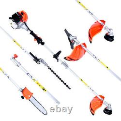 52cc 5 in 1 Hedge Trimmer Brush Cutter Multifunction Garden Tool Chainsaw Pruner