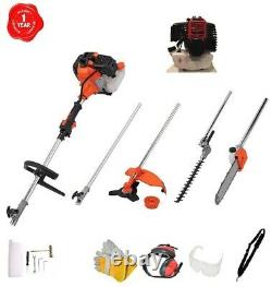 52cc 5 in 1 Hedge Trimmer Garden Multi Tool Petrol Strimmer BrushCutter Chainsaw