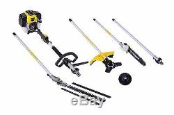 52cc 5 in 1 Hedge Trimmer Multi Tool Petrol Strimmer BrushCutter Garden Chainsaw
