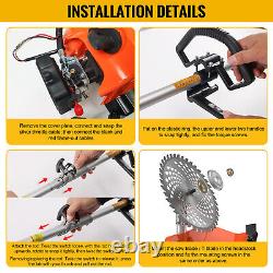 52cc 5-in-1 Hedge Trimmer Tool Petrol Strimmer Brush Cutter Garden Chainsaw Tool