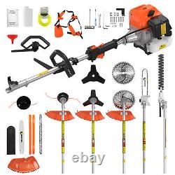 52cc 5-in-1 Hedge Trimmer Tool Petrol Strimmer Brush Cutter Garden Chainsaw Tool