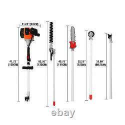 52cc 5 in 1 Hedge Trimmer Tool Petrol Strimmer Garden Chainsaw Brush Cutter