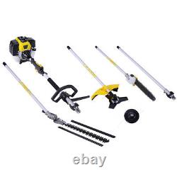 52cc 5-in-1 Long Reach Petrol Brush Cutter Trimmer Multi Functional Garden Tool