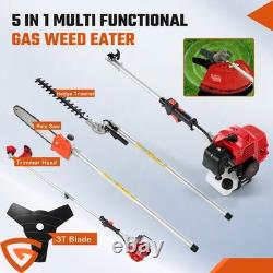 52cc 5-in-1 Multi-functional Petrol Strimmer Brush Cutter -trim Greenery Garden