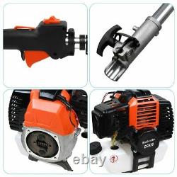52cc 5in1 Hedge Trimmer Multi Tool Petrol Strimmer Brush Cutter Garden Chainsaw