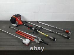 52cc 5in1 Hedge Trimmer Multi Tool Petrol Strimmer Cutter Garden Chainsaw B1962