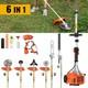 52cc 6 In1 Petrol Strimmer, Brush Cutter, Hedge Trimmer, Chainsaw, Grass Trimmer