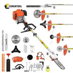 52cc 6 in 1 Petrol Garden Tool Compatible with CONENTOOL Brush Cutter Trimmer