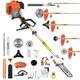 52cc 6in1 Petrol Grass Strimmer Trimmer Brush Cutter Multi Garden Tool 2 Stroke