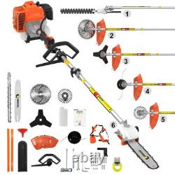 52cc 6in1 Petrol Grass Strimmer Trimmer Brush Cutter Multi Garden Tool 2 stroke