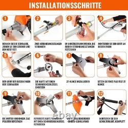 52cc Gas Brush Cutter Compatible with CONENTOOL 3 in 1 Grass Trimmer Tool