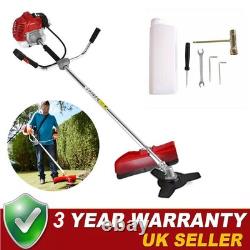 52cc Grass Strimmer Trimmer Brush Cutter 2in1 Petrol Garden 3 Year Warranty