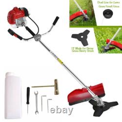 52cc Grass Trimmer 2 in 1 Grass Strimmer Brush Cutter Petrol Garden Yard