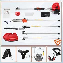 52cc Hedge Trimmer Multi Tool Petrol Strimmer Brush Cutter Chainsaw For Garden