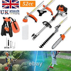 52cc Hedge Trimmer Petrol Multi Tool Brush Cutter Grass Strimmer Garden Chainsaw