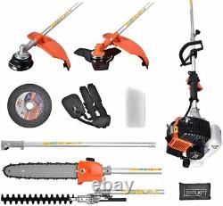 52cc Multi Function 5IN1 Garden Tool Set Brush Cutter Trimmer, Chainsaw, Edger