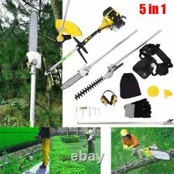 52cc Multi Function 5 in 1 Garden Tool BrushCutter, Grass Trimmer, Chainsaw, Hedge