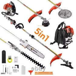 52cc Multi Function 5 in 1 Garden Tool Brush Cutter, Grass Trimmer, Chainsaw