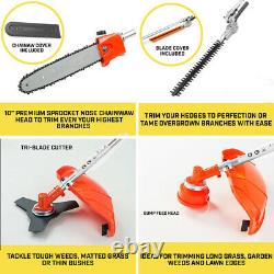 52cc Multi Function 5 in 1 Garden Tool Brush Cutter, Grass Trimmer, Chainsaw