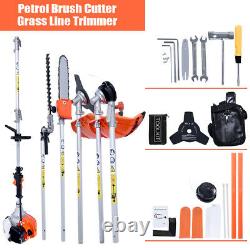 52cc Multi Function 5 in 1 Garden Tool Brush Cutter Grass Trimmer Chainsaw Hedge