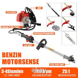 52cc Multi Function 5in1 Garden Tool Brushcutter Grass Trimmer Chainsaw Backpack