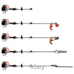 52cc Multi Function Garden Tool Brush Cutter Grass Trimmer Chainsaw strimmer