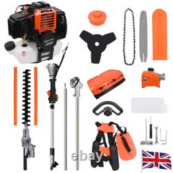 52cc Multitool Hedge Trimmer Tool Petrol Strimmer Brush Cutter Garden Chainsaw