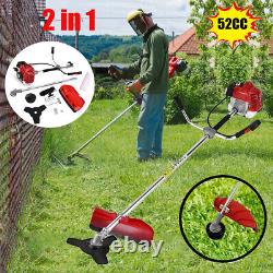 52cc Petrol 2in1 Grass Strimmer Trimmer Brush Cutter Garden Tool 3 YEAR WARRANTY