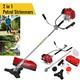 52cc Petrol 2in1 Grass Strimmer Trimmer Brush Cutter Garden Tool 5 Year Warranty