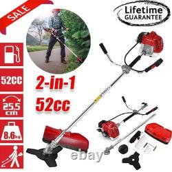 52cc Petrol 2in1 Grass Strimmer Trimmer Brush Cutter Garden Tool 5 YEAR WARRANTY