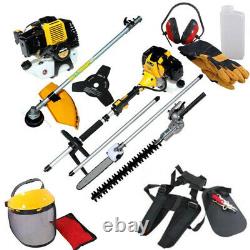 52cc Petrol 5 in 1 Garden Multi Tool Hedge trimmer Strimmer Brushcutter Chainsaw