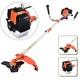 52cc Petrol Brush Cutter 2 In 1 Garden Grass Line Trimmer 2-stroke Engine Bc520