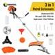 52cc Petrol Brush Cutter Grass Strimmer 3-in-1 Garden Trimmer With Blade 2stroke
