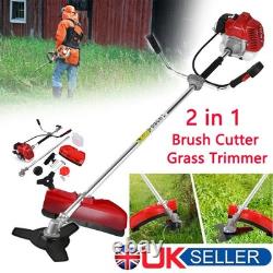 52cc Petrol Brush Cutter Grass Trimmer Strimmer Multi Function 2in1 Garden Tool