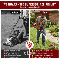 52cc Petrol Brushcutter & Grass Trimmer 5-in-1 Garden Tool with Shoulder Harness