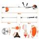52cc Petrol Garden Brush Cutter Grass Line Trimmer 2.5kw 6in1 Petrol Strimmer Uk