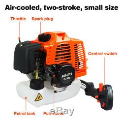 52cc Petrol Garden Brush Cutter Grass Trimmer Powerful Cutter Orange 1.25KW UK