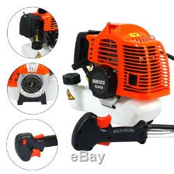 52cc Petrol Garden Brush Cutter Grass Trimmer Powerful Cutter Orange 1.25KW UK