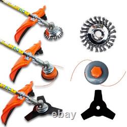 52cc Petrol Garden Brushcutter Strimmer Nisser 6 in 1 Heavy Duty